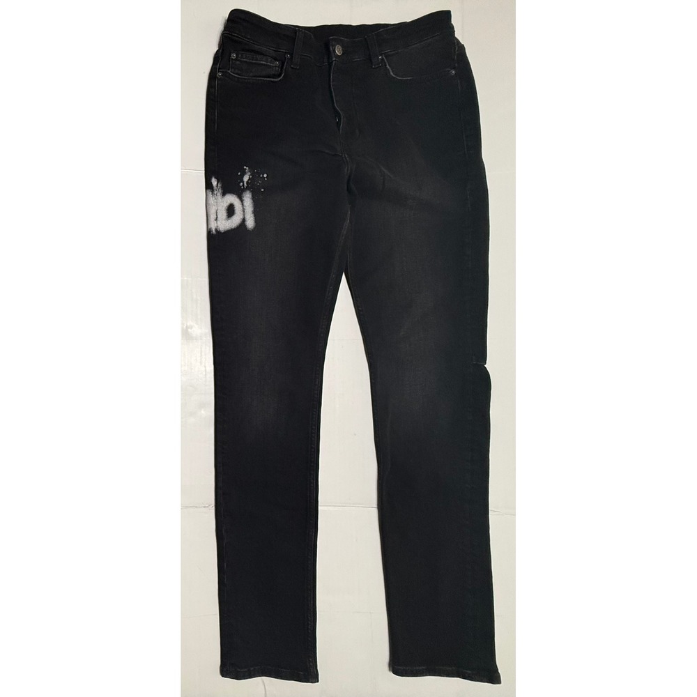 Ksubi Chitch Black Slim Fit Jeans Graphic Print Mens 32 Royalty Heroism Streets